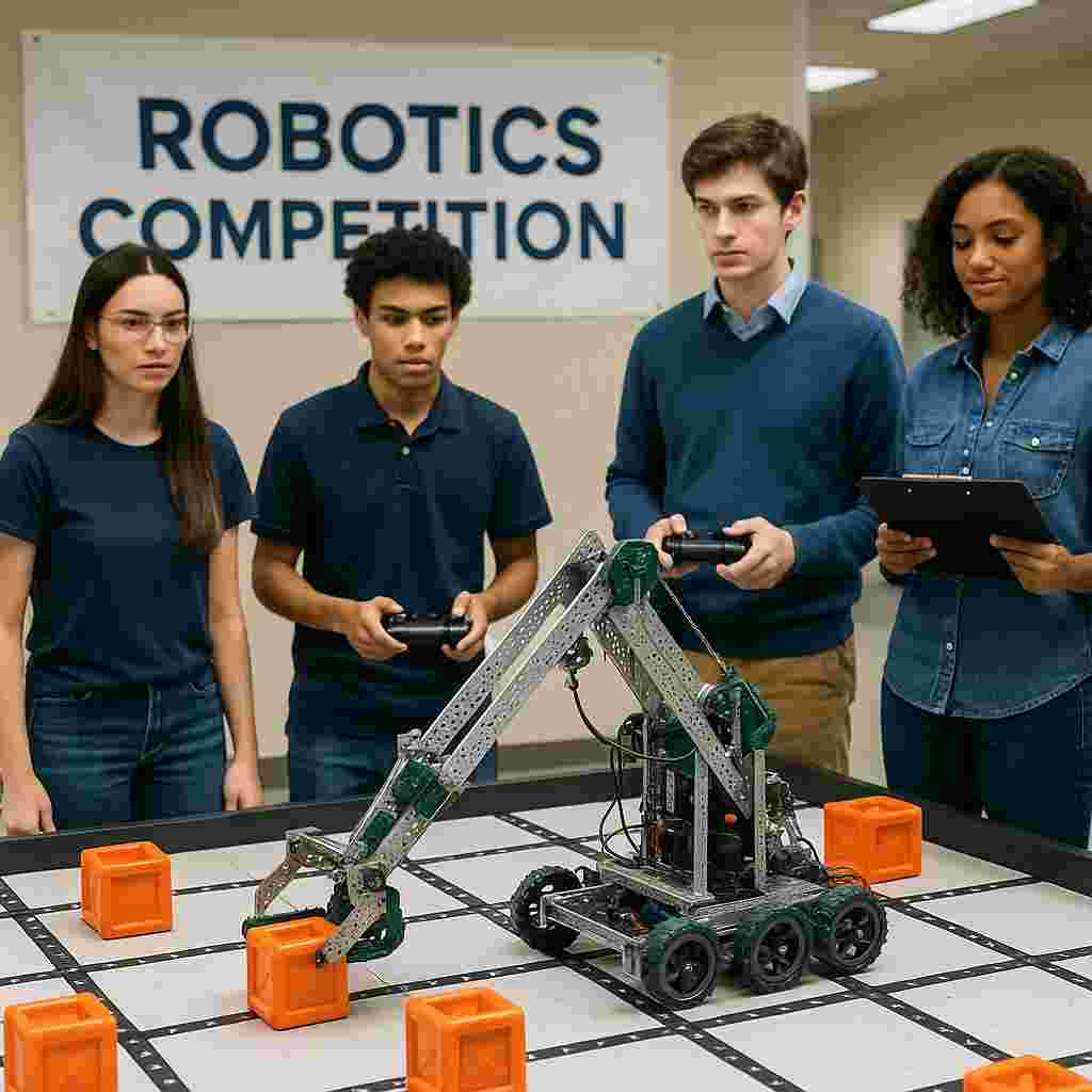 Студенттик робототехника командасы мелдеште жеңишке жетти